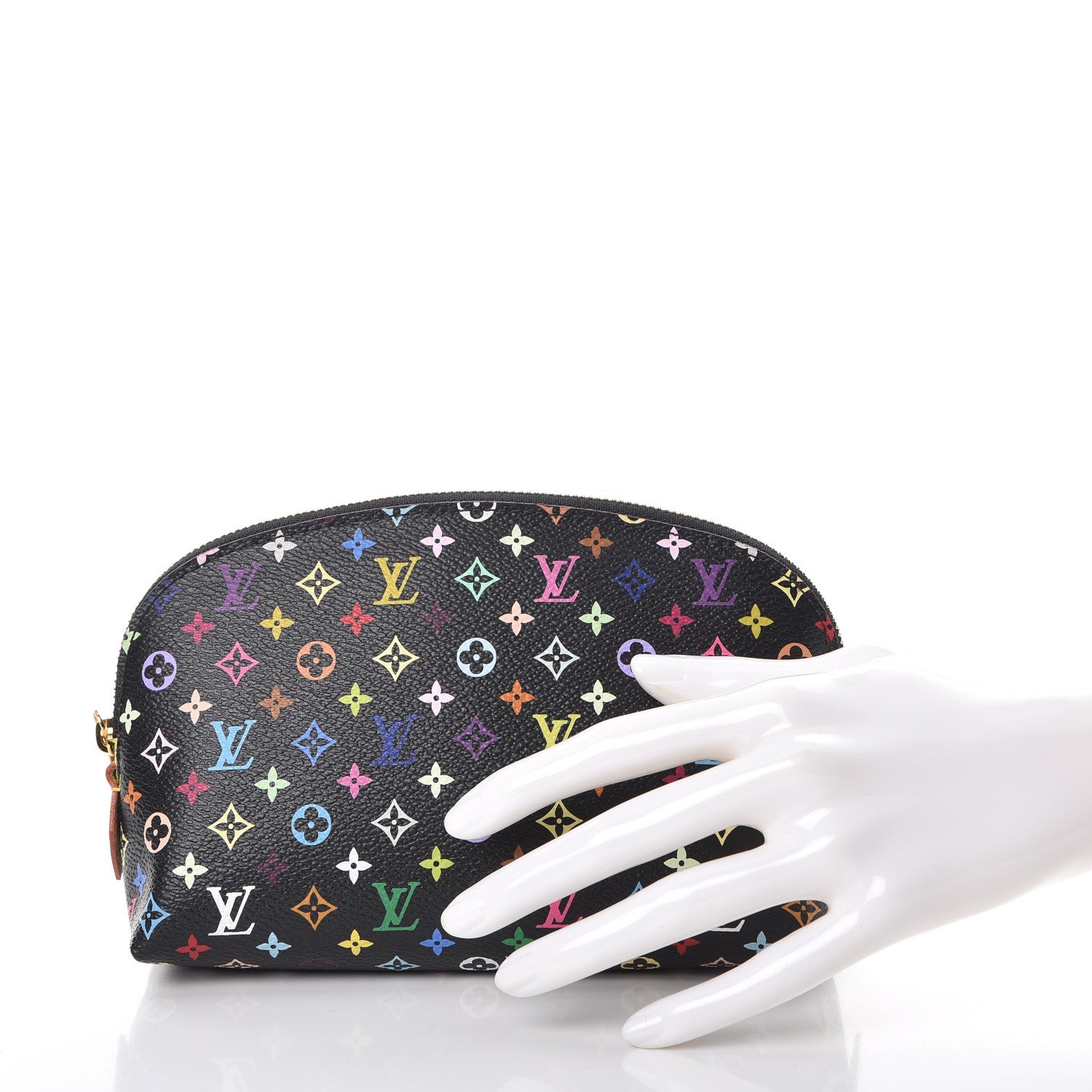 Louis Vuitton Monogram Multicolor Cosmetic Pouch Black Grenade 2 of 8