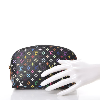 Louis Vuitton Monogram Multicolor Cosmetic Pouch Black Grenade 2 of 8