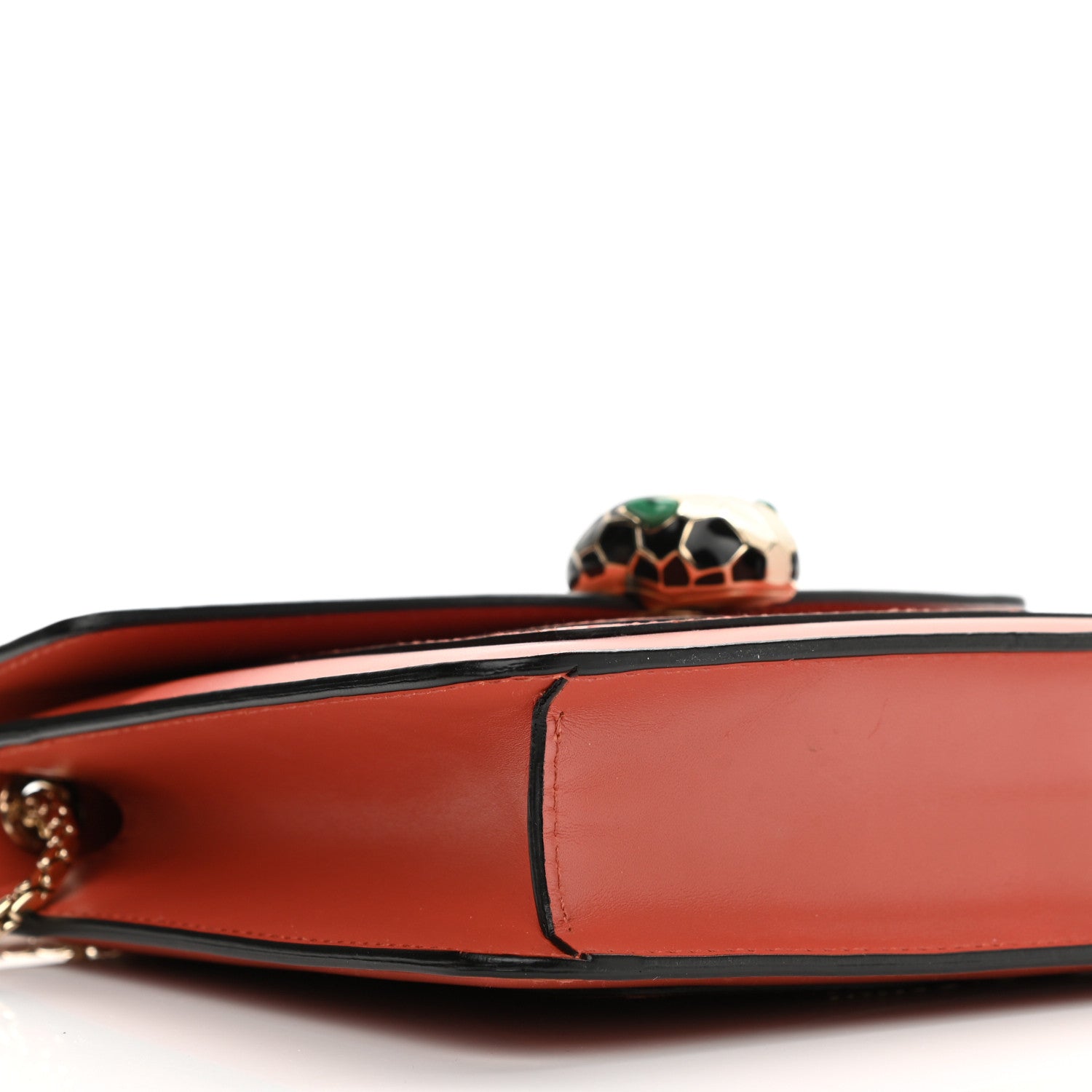 Bulgari Calfskin Serpenti Forever Crossbody Bag Coral 5 of 13