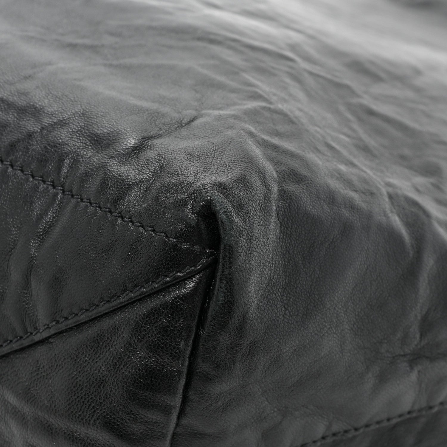 Prada Nappa Antique Reversible Tote Black Pink 17 of 22