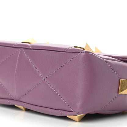 Valentino Garavani Nappa Medium Roman Stud Shoulder Bag Malva 8 of 9