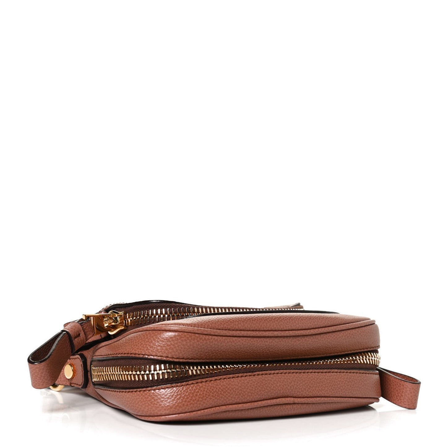 Pebbled Calfskin Mini Jennifer Crossbody Bag Caramel