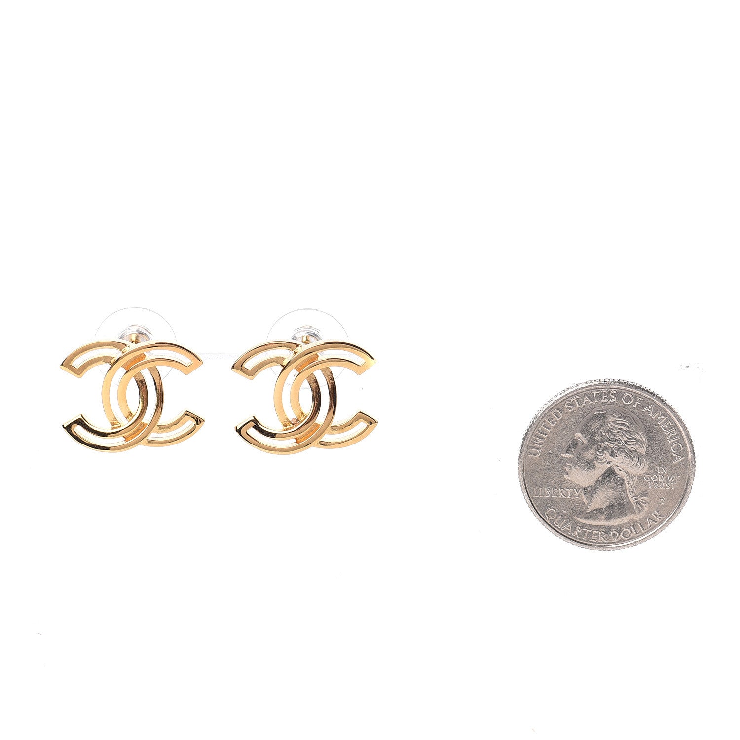 Chanel Metal Obazine CC Earrings Gold 2 of 5