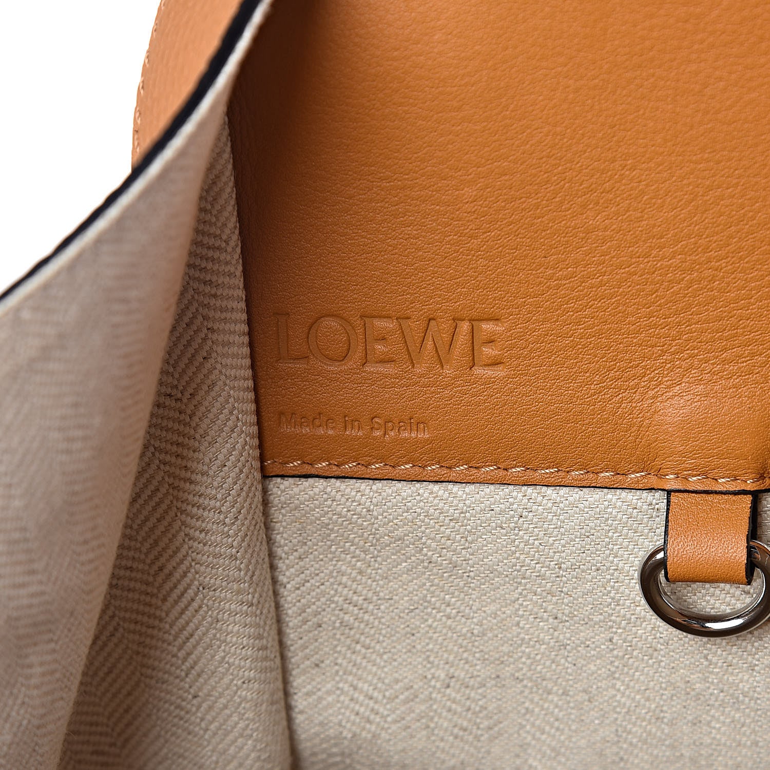 Loewe Calfskin Medium Hammock Shoulder Bag Tan White 6 of 10