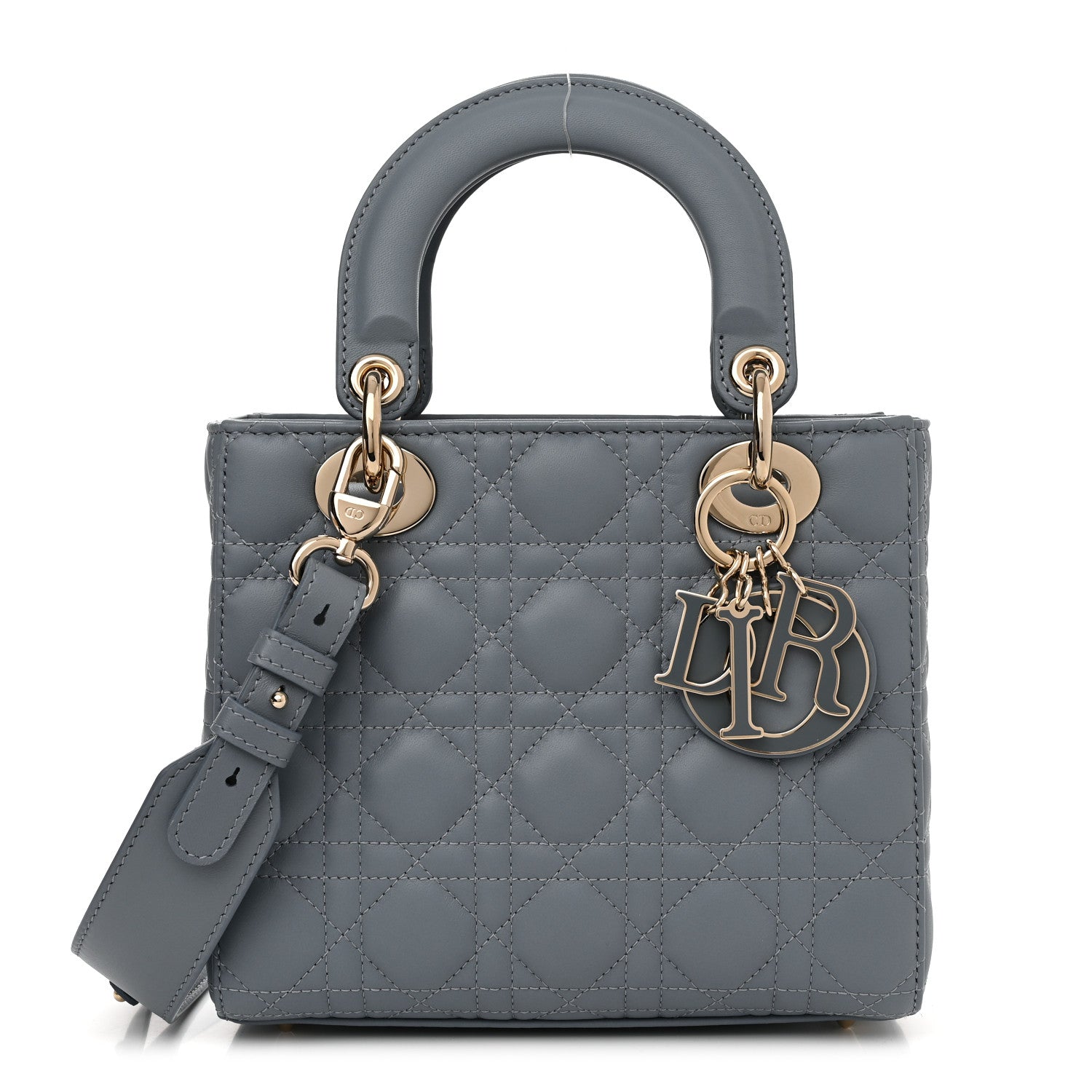 Christian Dior Lambskin Cannage Small My ABCDior Lady Dior Cloud Blue 1 of 12