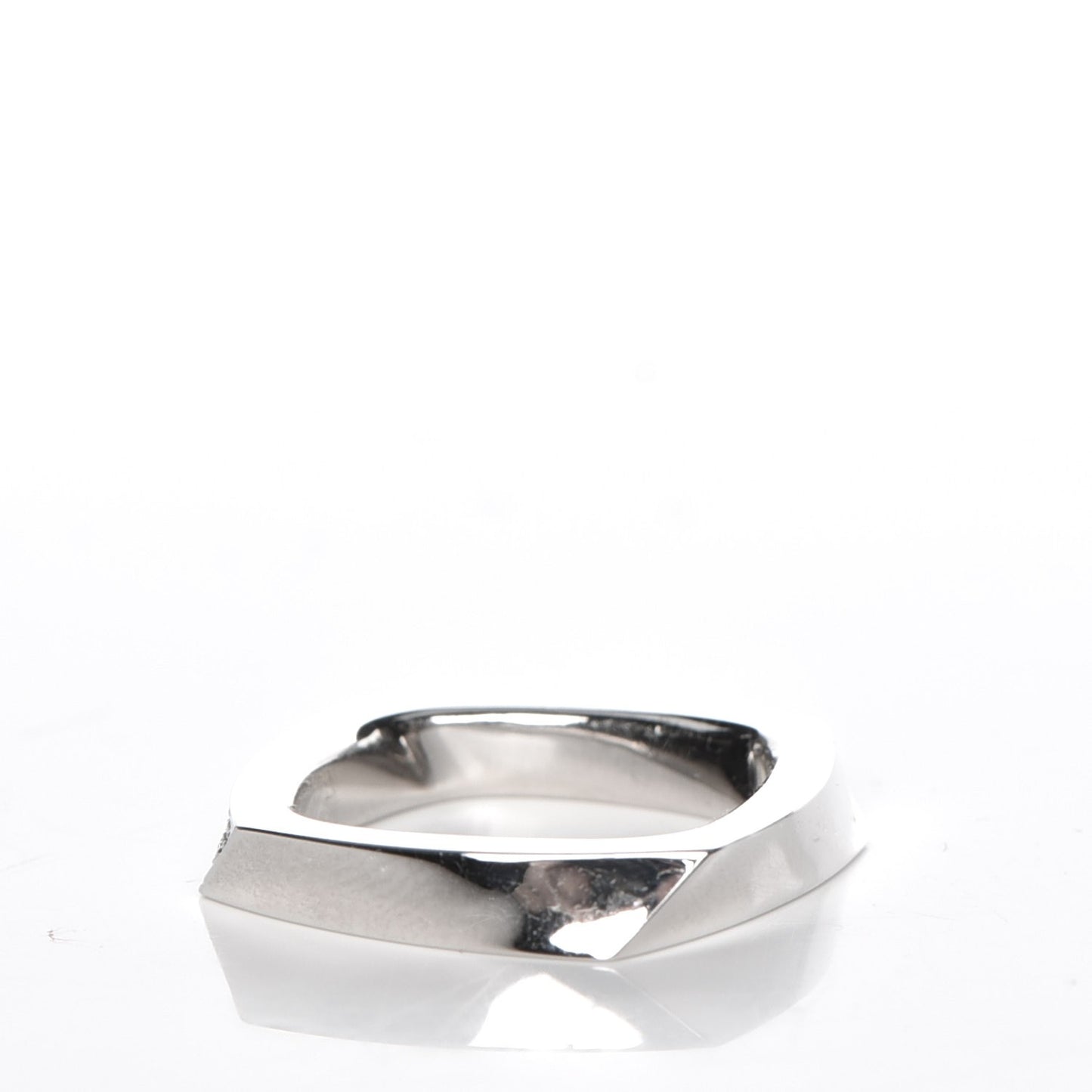 18K White Gold Diamond Frank Gehry Torque Ring 4.5