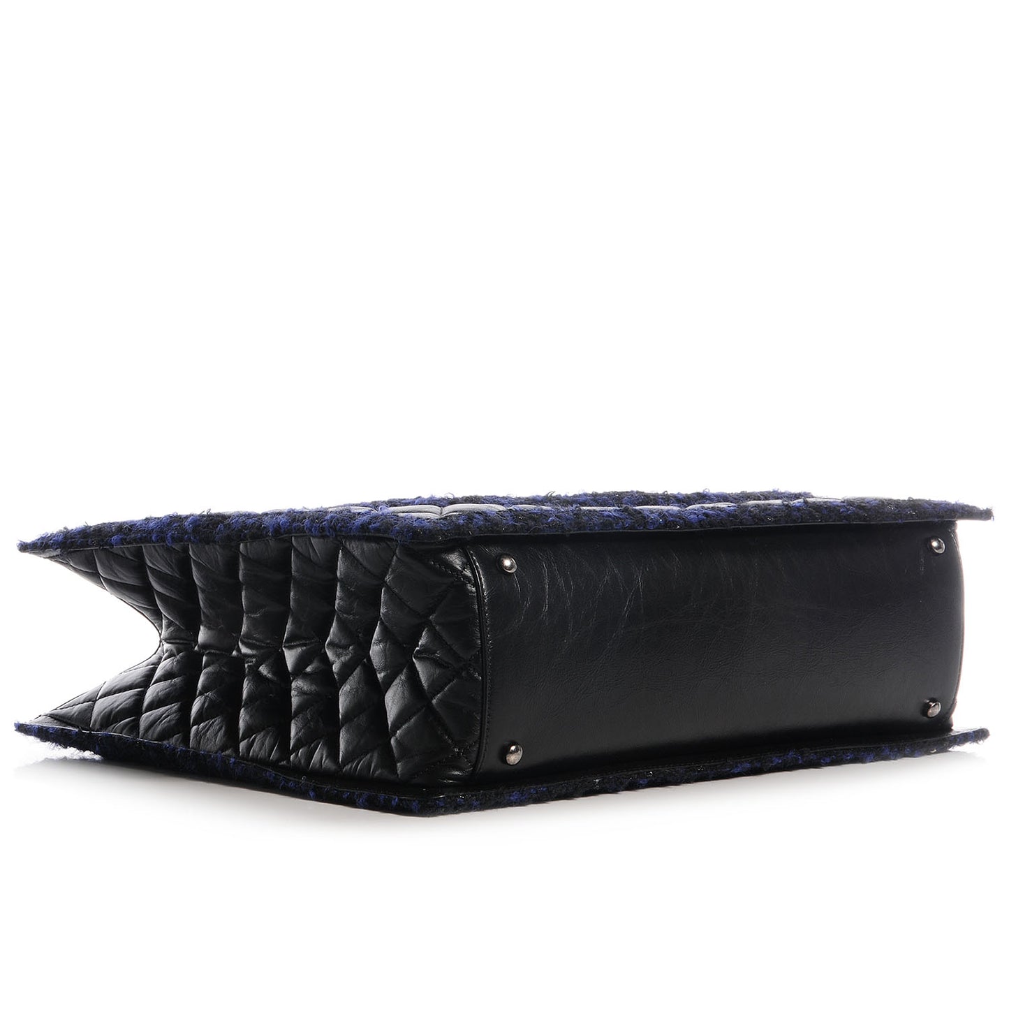 Calfskin Tweed Large Secrets Tote Black