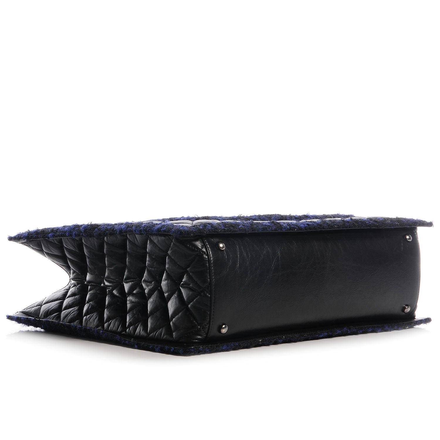 Chanel Calfskin Tweed Large Secrets Tote Black 5 of 9