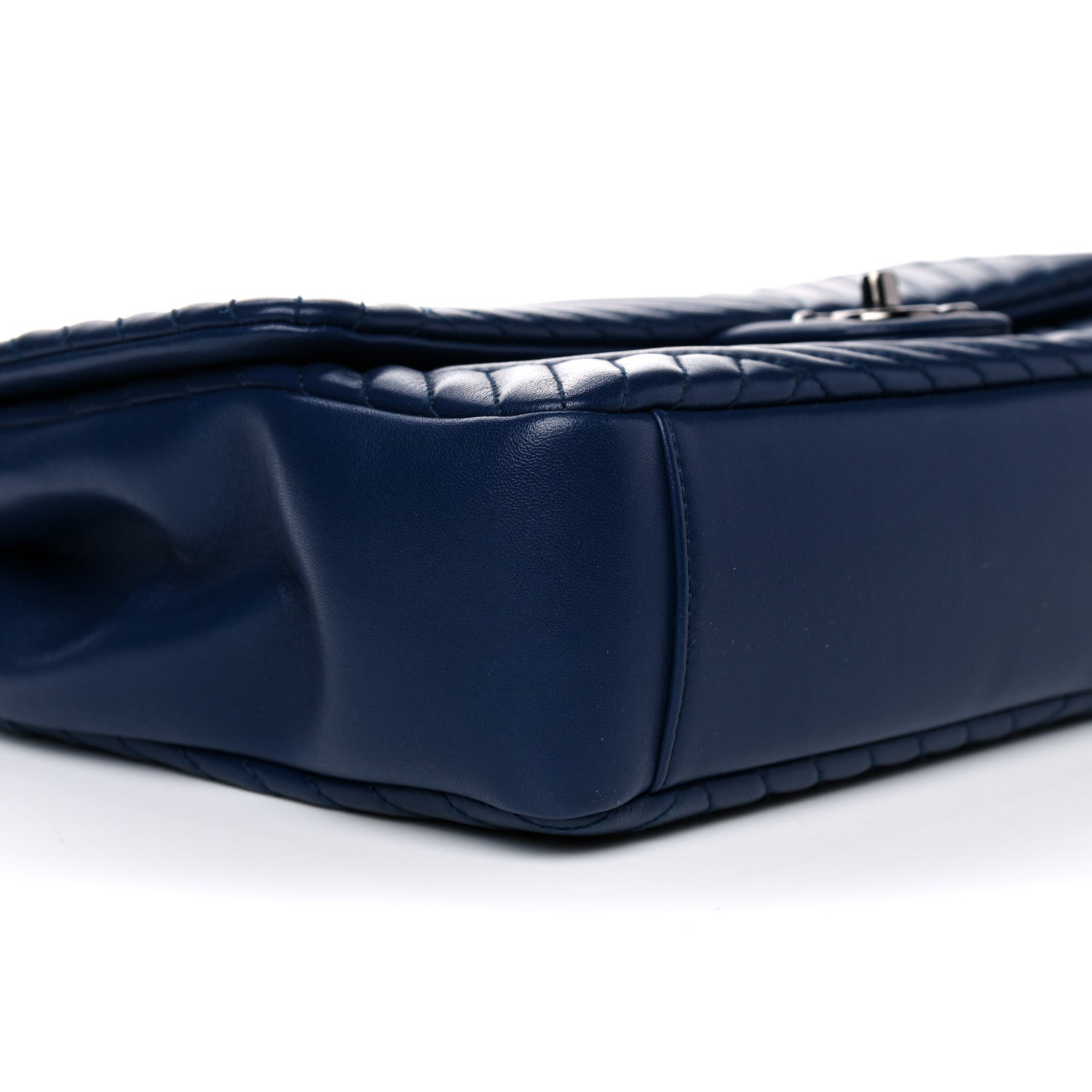 Chanel Lambskin Quilted Large CC Crossing Flap Navy 9 of 14