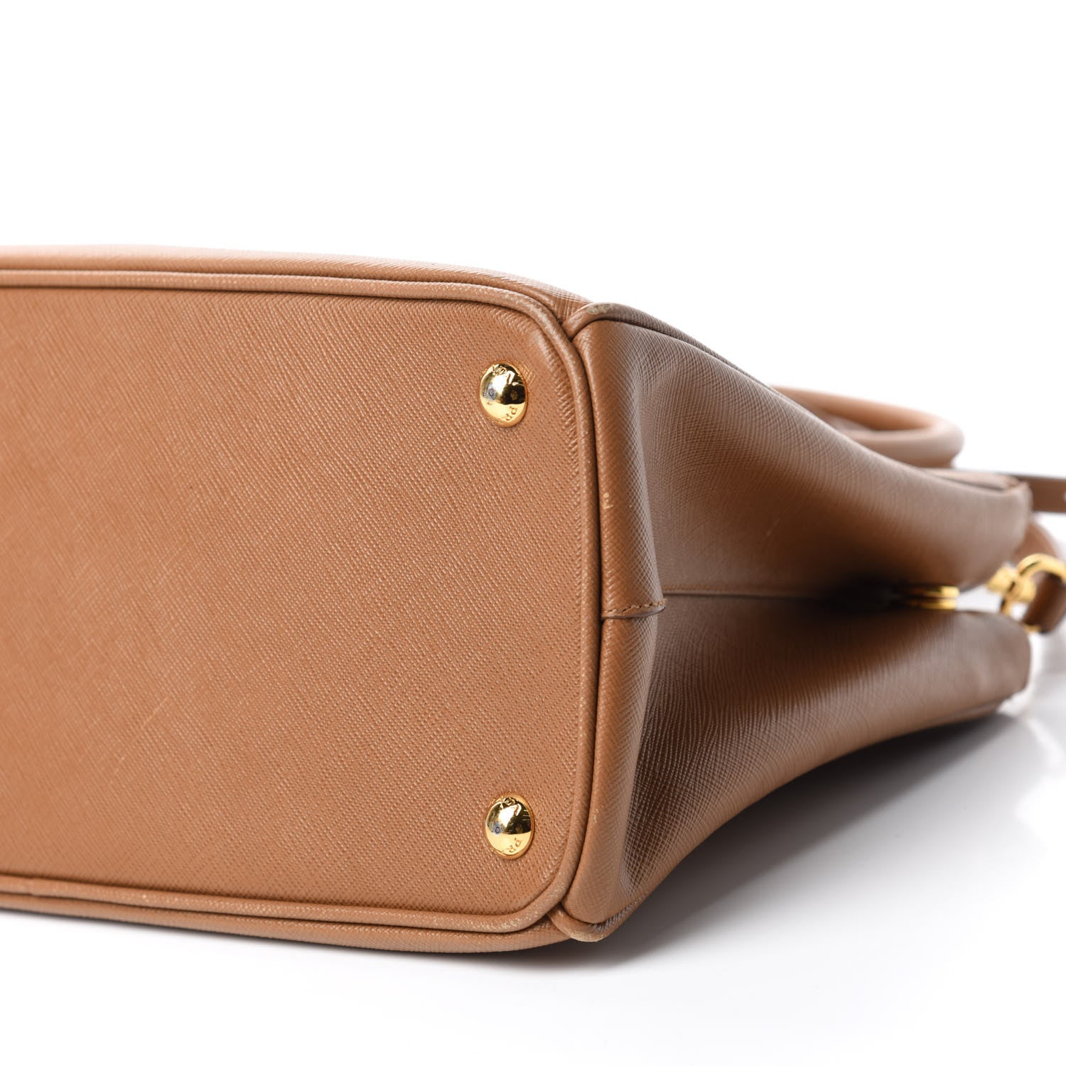 Prada Saffiano Small Galleria Double Zip Tote Caramel 7 of 12