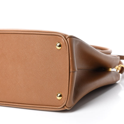 Prada Saffiano Small Galleria Double Zip Tote Caramel 7 of 12