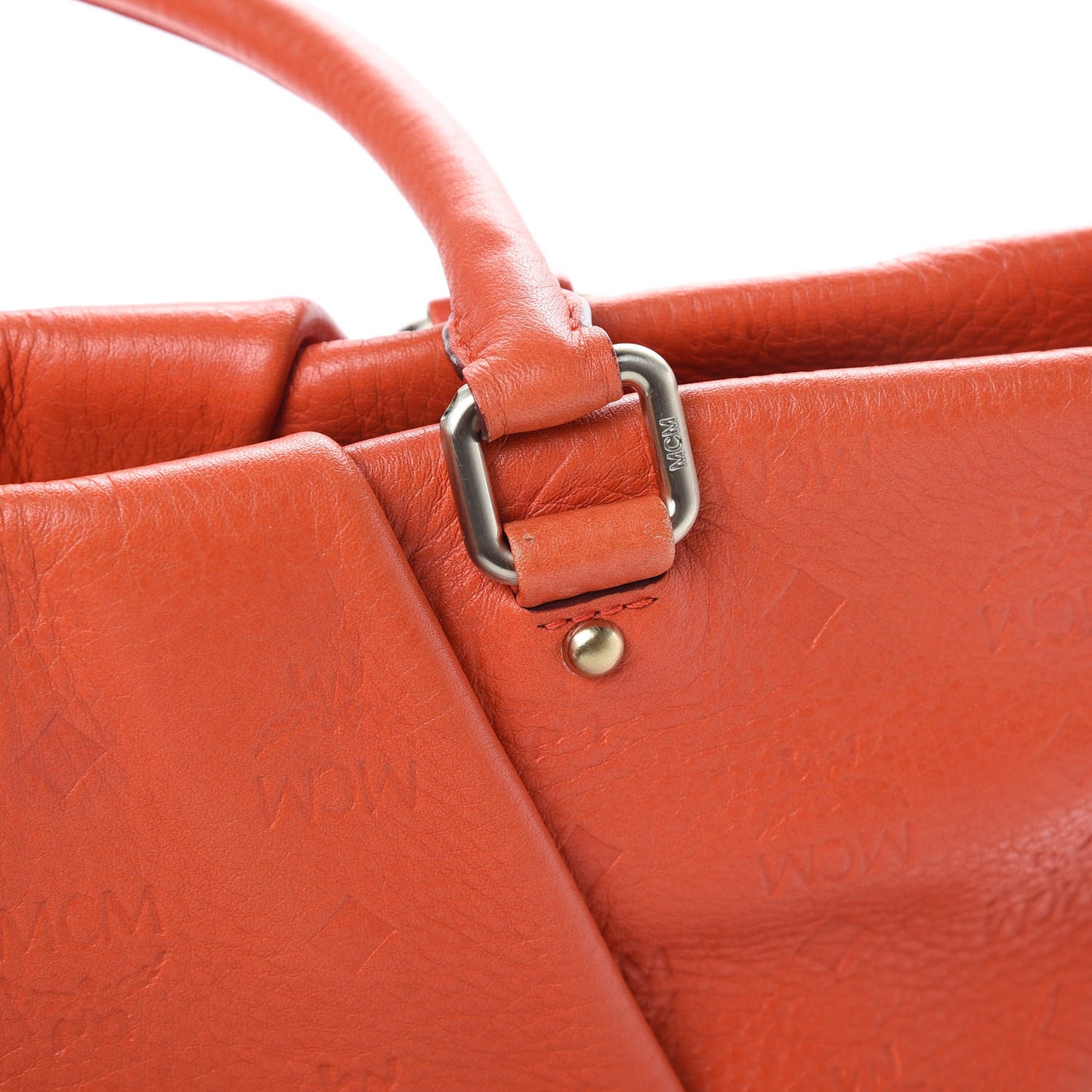 Calfskin Ottomar Monogram Tote Orange