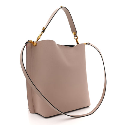 Valentino Garavani Grainy Calfskin VLogo Escape Hobo Bag Poudre 4 of 11