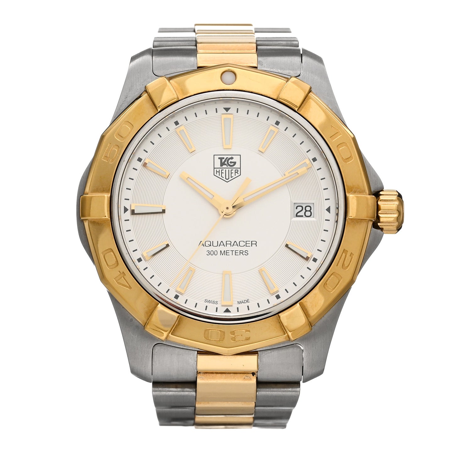 Stainless Steel 39mm Aquaracer 300M Quartz Watch Silver WAP1120