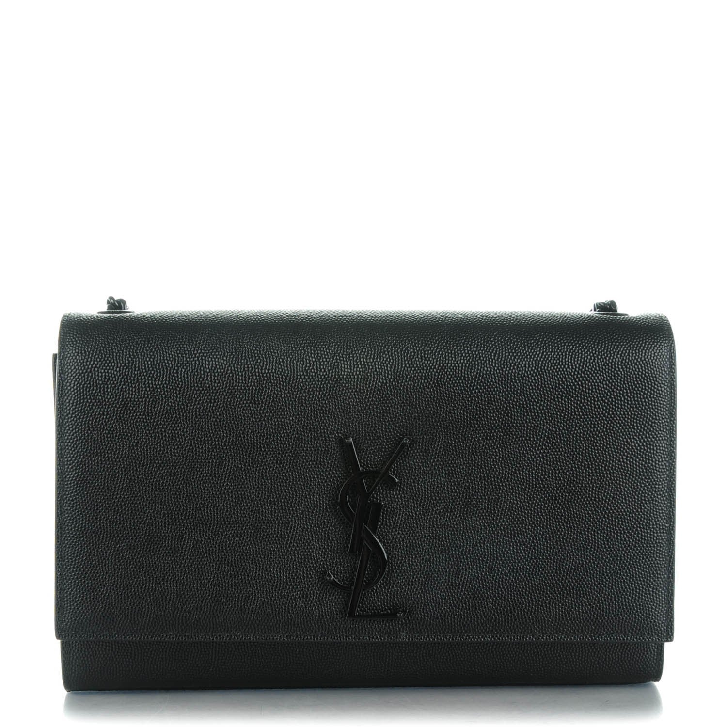 Saint Laurent Grain De Poudre Medium Classic Monogram Satchel Black 1 of 7