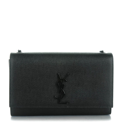 Saint Laurent Grain De Poudre Medium Classic Monogram Satchel Black 1 of 7
