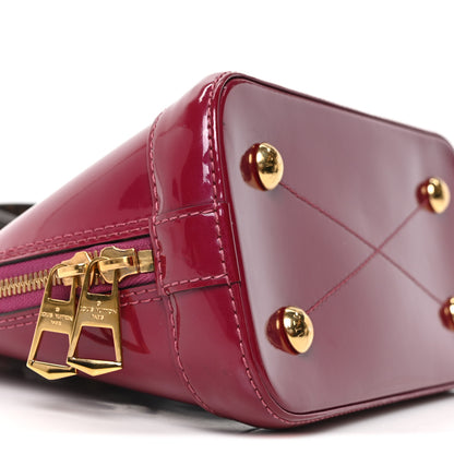 Louis Vuitton Patent Monogram Alma BB Magenta 8 of 9