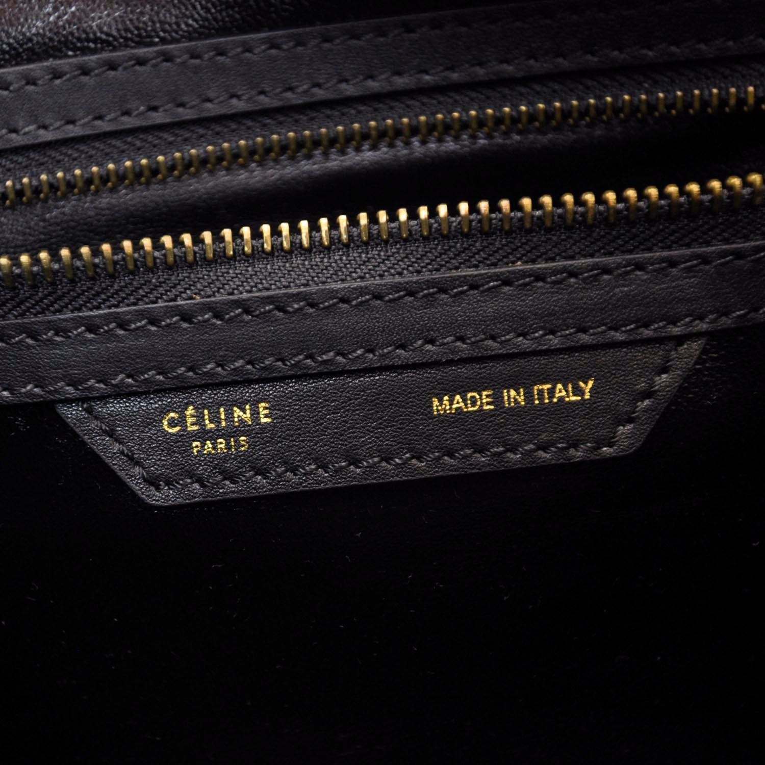Celine Smooth Calfskin Mini Luggage Black 8 of 9