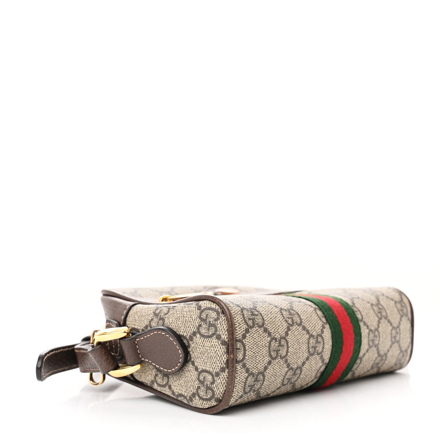GG Supreme Monogram Web Mini Ophidia Shoulder Bag Brown