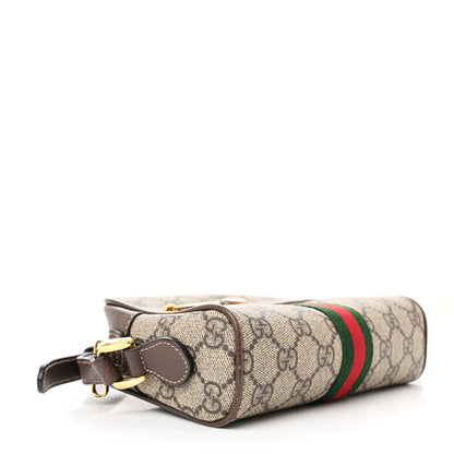 Gucci GG Supreme Monogram Web Mini Ophidia Shoulder Bag Brown 4 of 13