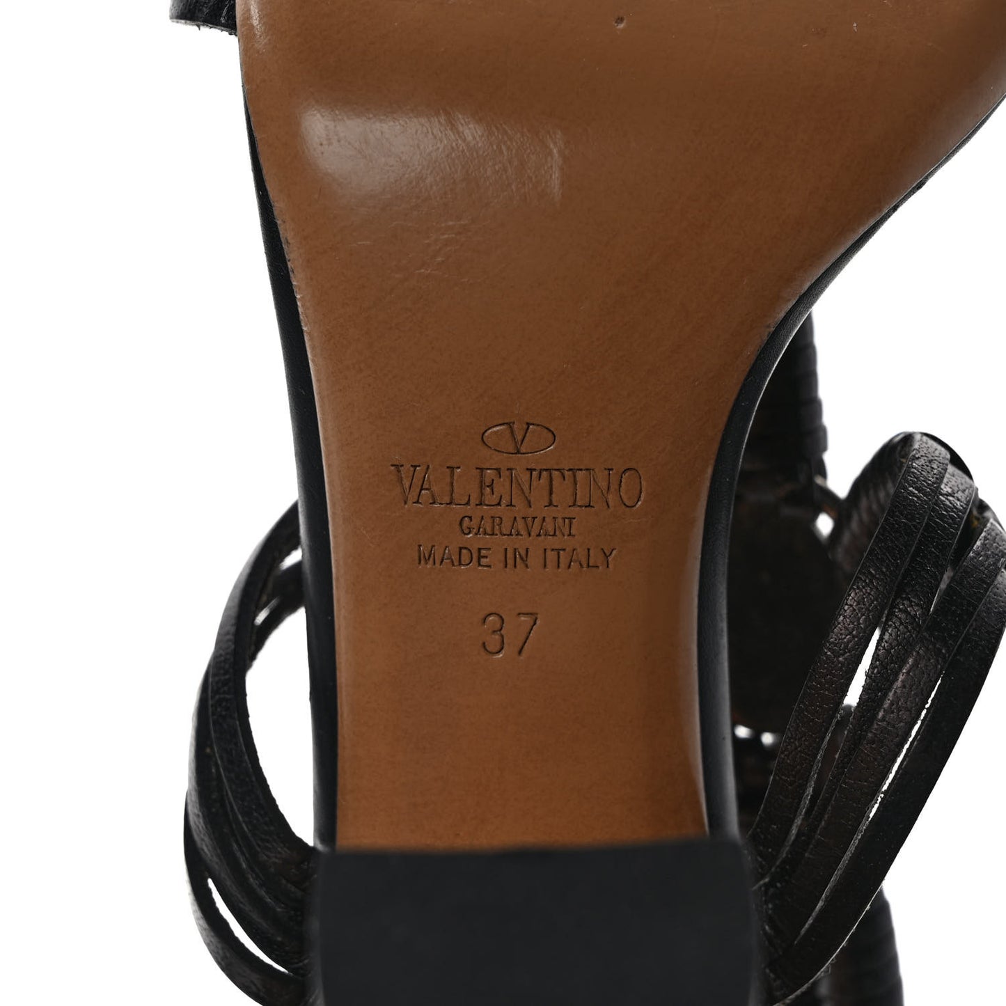 Calfskin Turquoise Braided Scarab Sandals 37 Black