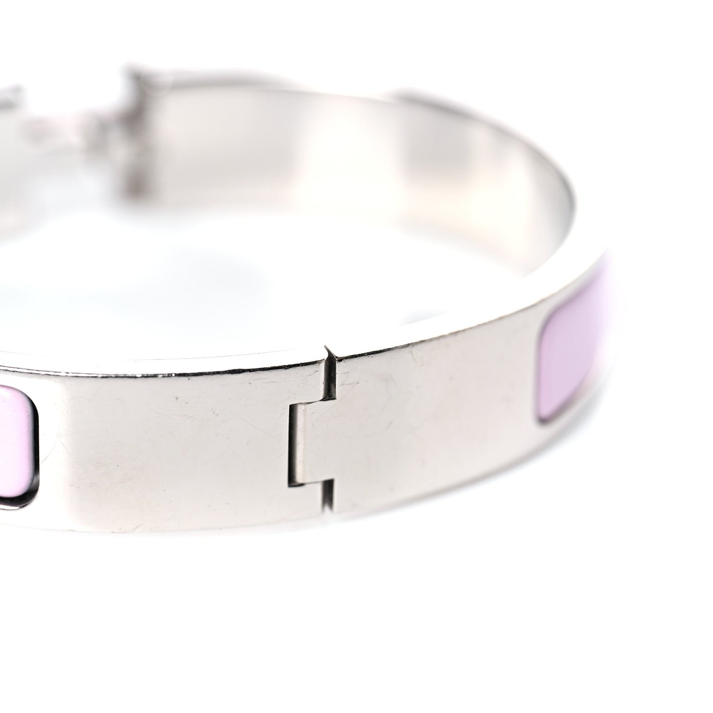 Enamel Narrow Clic Clac H Bracelet PM Rose Dragee