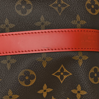 Louis Vuitton Calfskin Monogram Keepall Bandouliere 50 Coquelicot 10 of 11