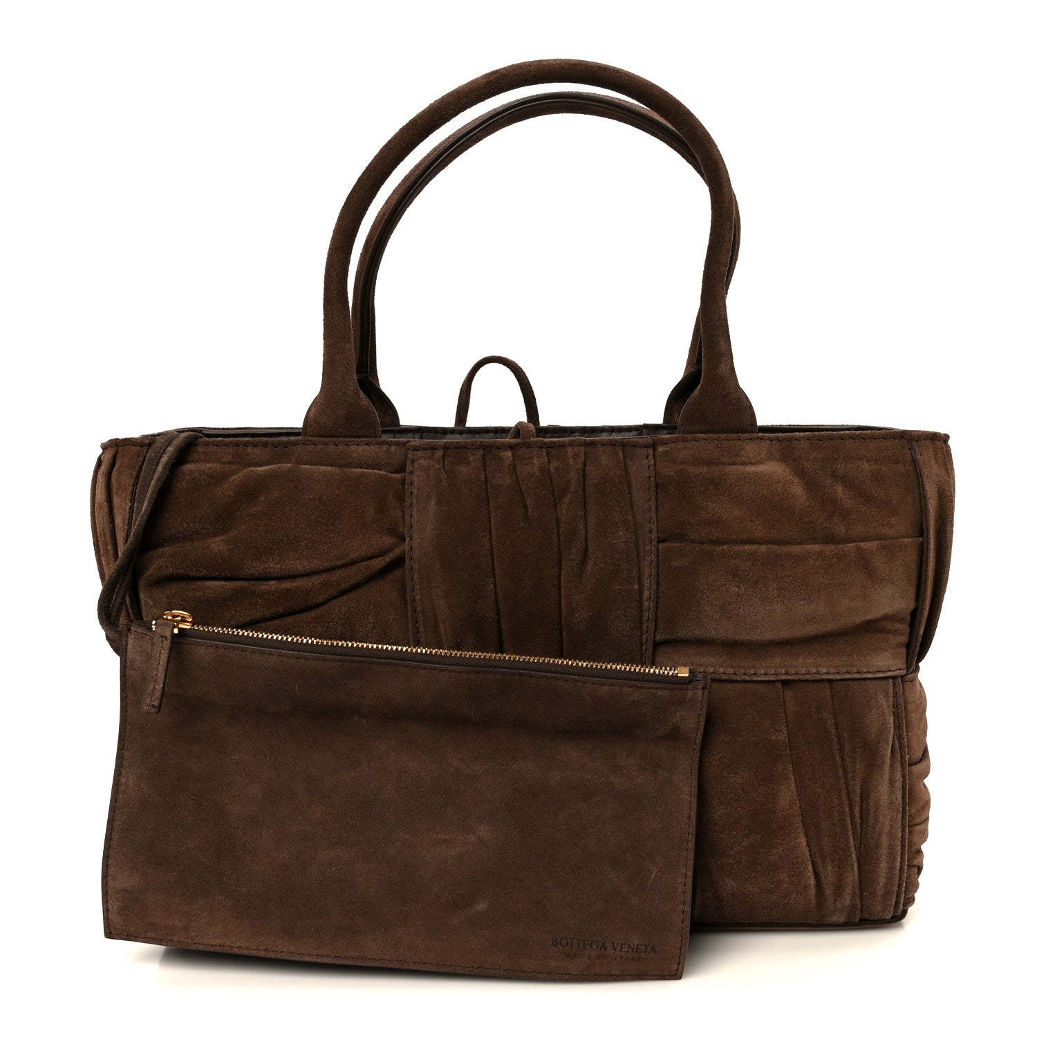 Bottega Veneta Suede Foulard Intrecciato Small Arco Tote Brownie 3 of 11