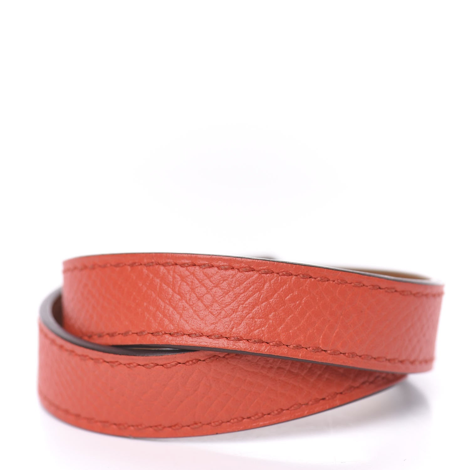 Hermes Epsom Kelly Double Tour Bracelet XS Rose Jaipur 3 of 6
