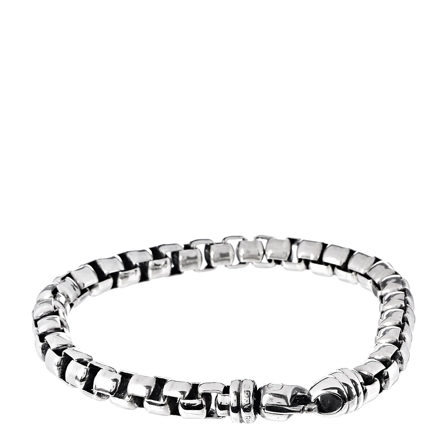 David Yurman Sterling Silver 7mm Box Chain Bracelet 3 of 4