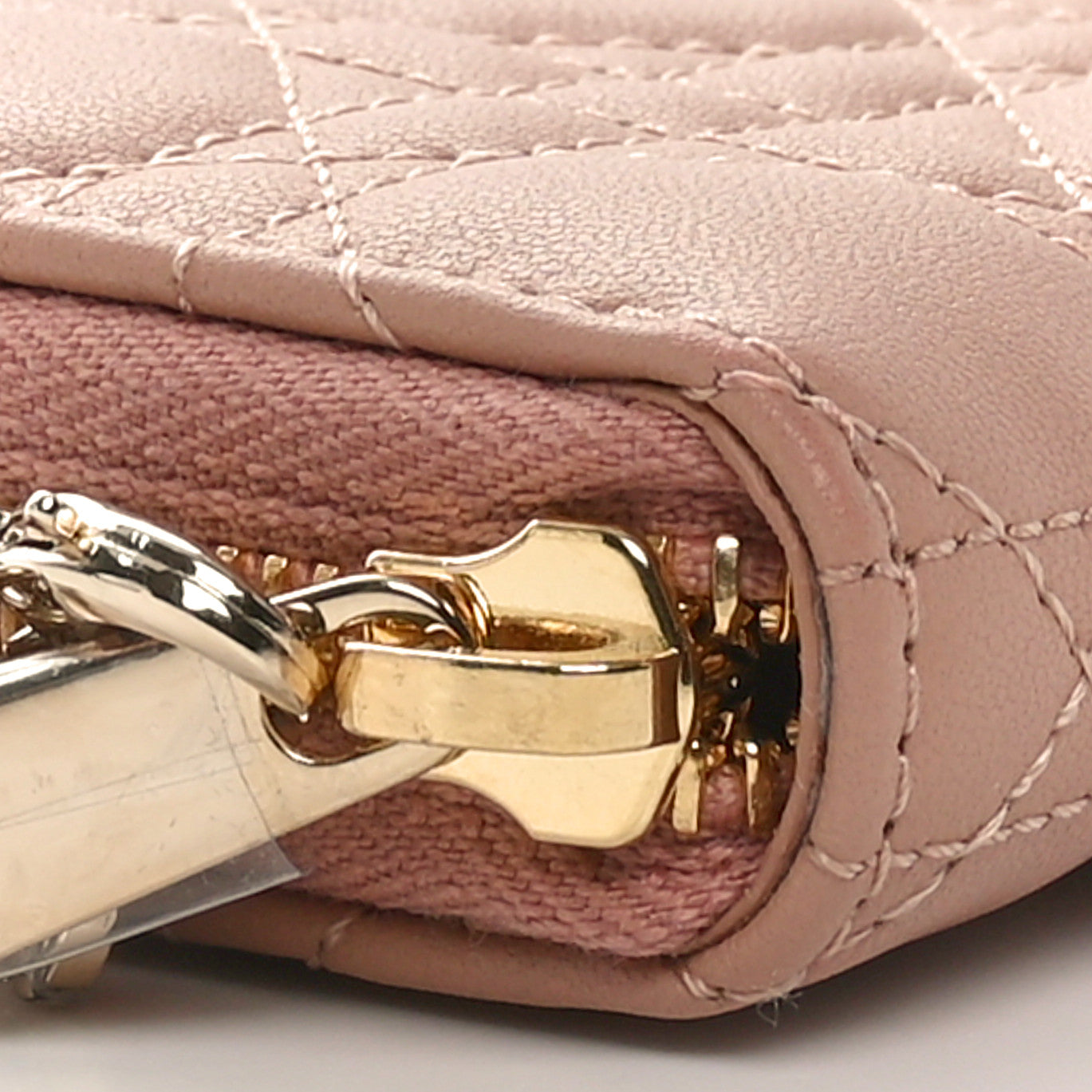 Christian Dior Lambskin Cannage Small Lady Dior Voyageur Coin Purse Rose Des Vents 8 of 9