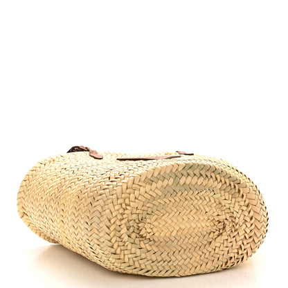 Prada Palmitto Vitello Woven Braided Large Basket Tote Bag Naturale Cognac 5 of 10