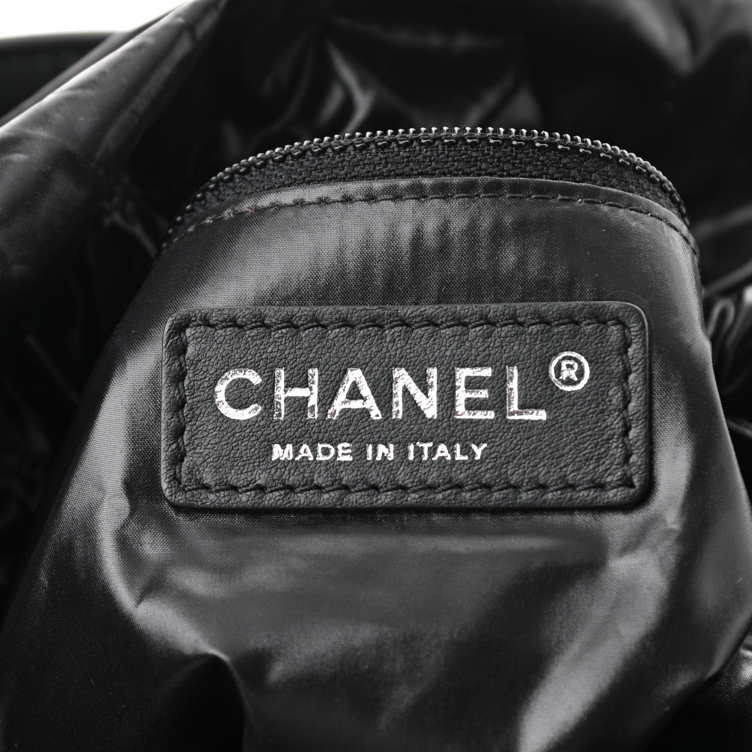 Chanel Wool Calfskin Embroidered Paris Hamburg Drawstring Backpack Black 6 of 10