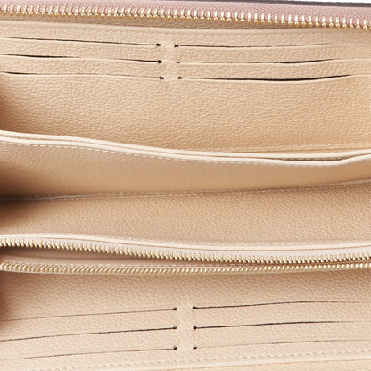 Louis Vuitton Empreinte Monogram Giant Zippy Wallet Creme Bois De Rose 7 of 9