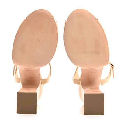 Chanel Lambskin Platform Sandals 41 Beige 5 of 8