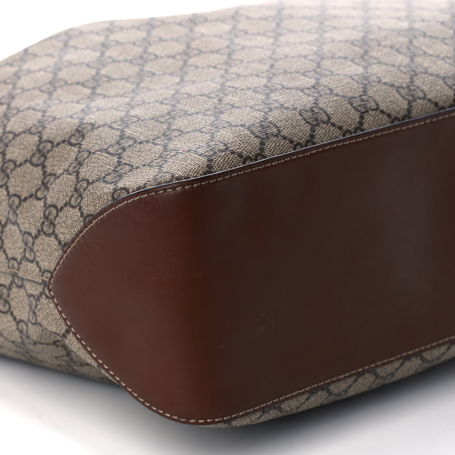 Gucci GG Supreme Monogram Large Linea A Hobo Light Brown 10 of 11