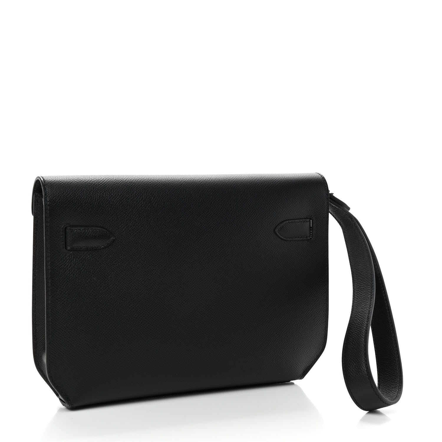 Hermes Epsom Kelly Depeches 25 Pouch Black 3 of 8