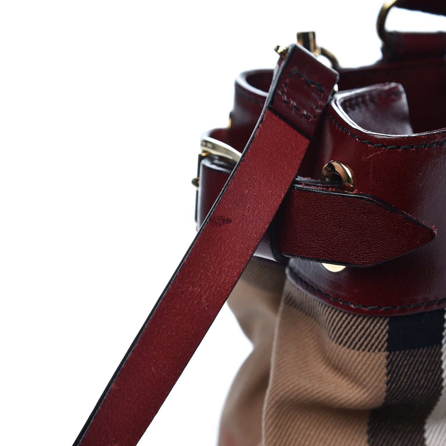 Burberry House Check Tote Burgundy 16 of 16