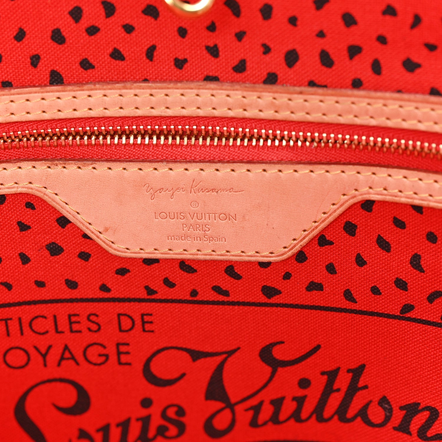 Louis Vuitton Monogram Kusama Waves Neverfull MM Red 6 of 12