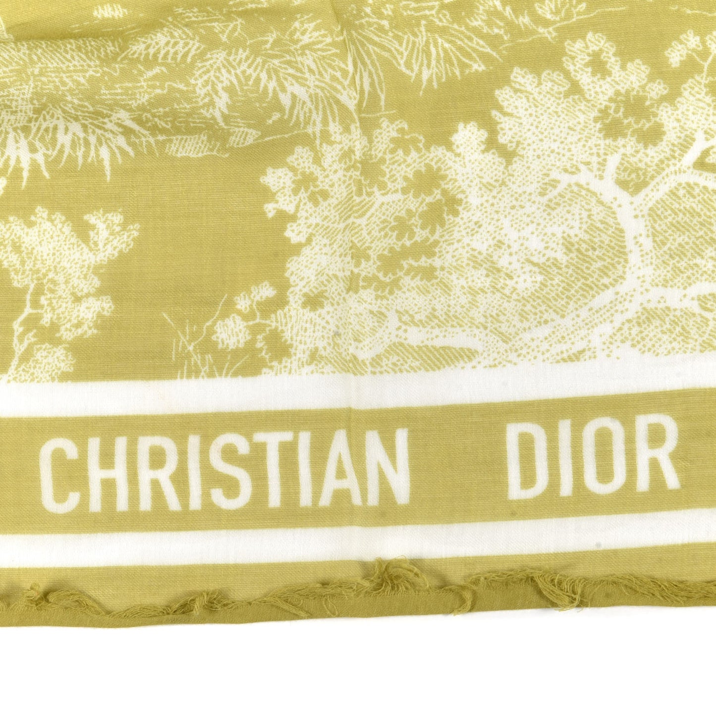 Cotton Fringe Dioriviera Toile De Jouy Sarong Yellow
