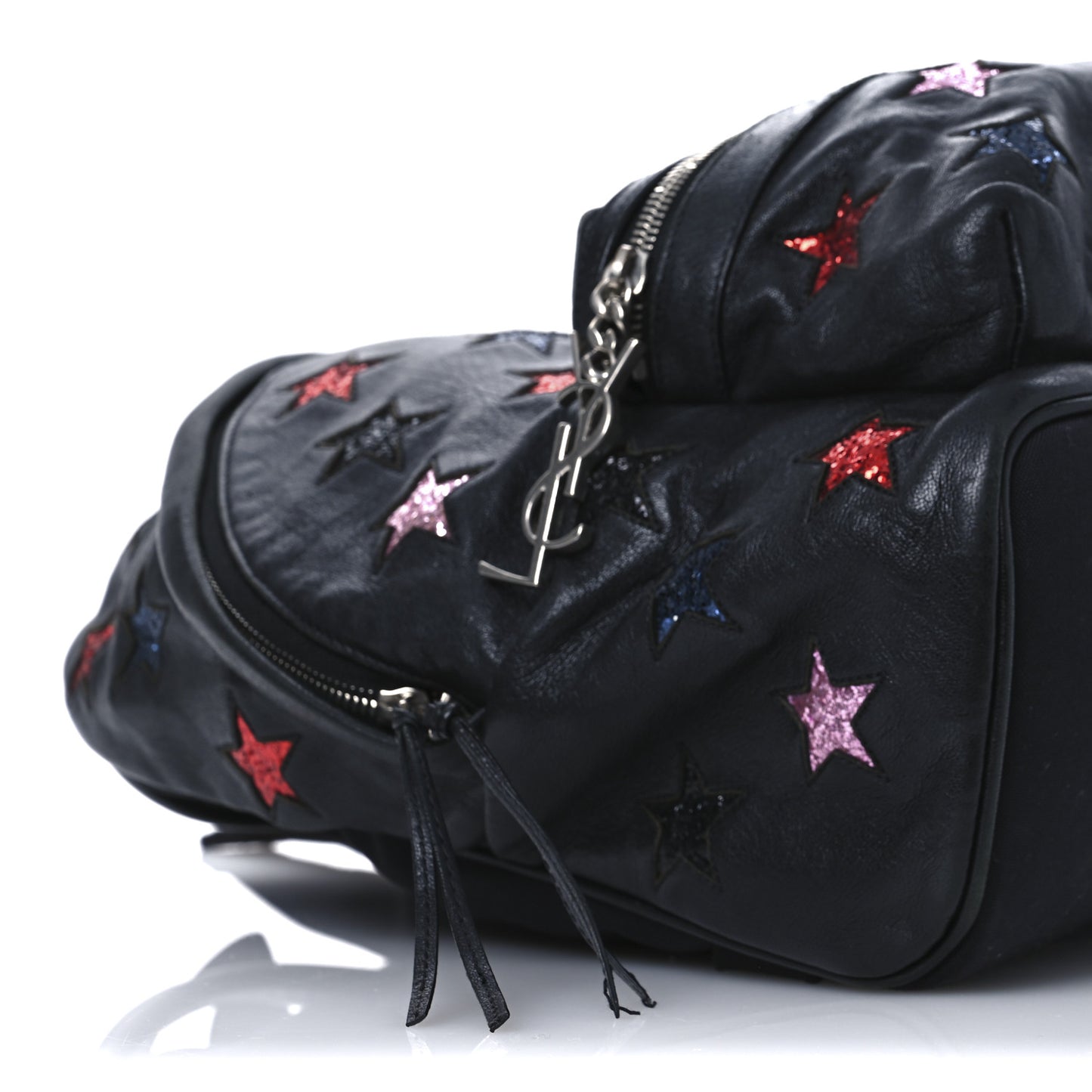 Lambskin Star Applique Mini City California Backpack Black