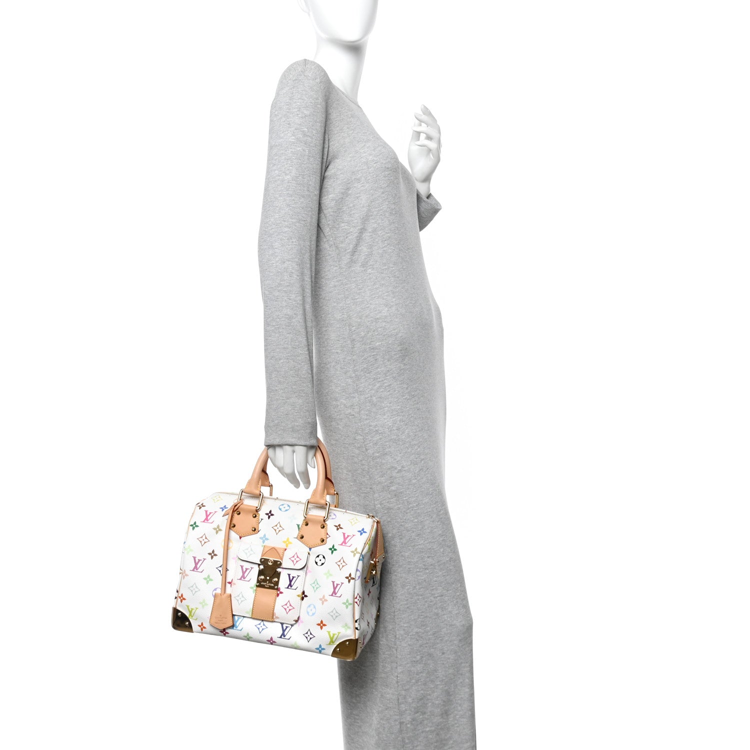 Louis Vuitton Monogram Multicolor Speedy 30 White 2 of 9