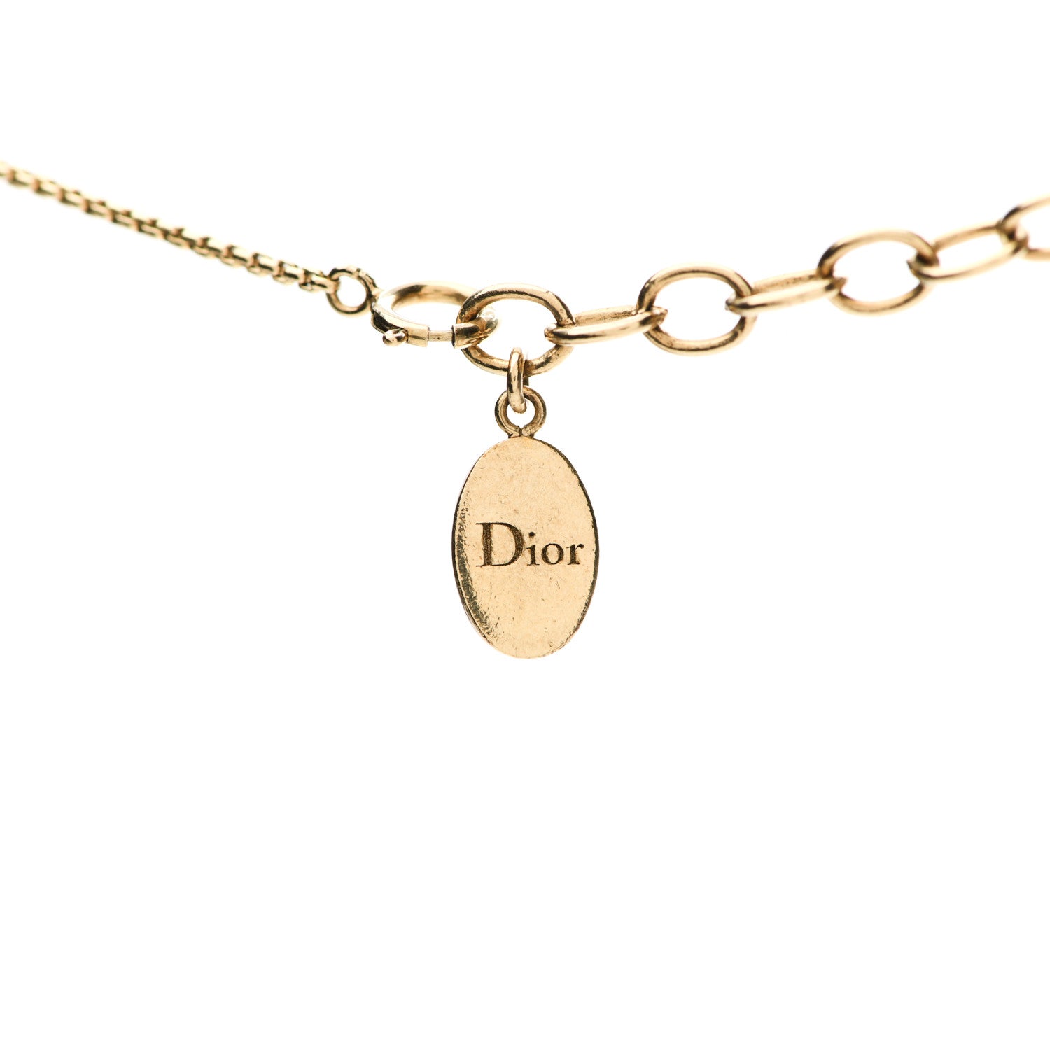 Christian Dior Pearl CD Necklace Gold 4 of 4