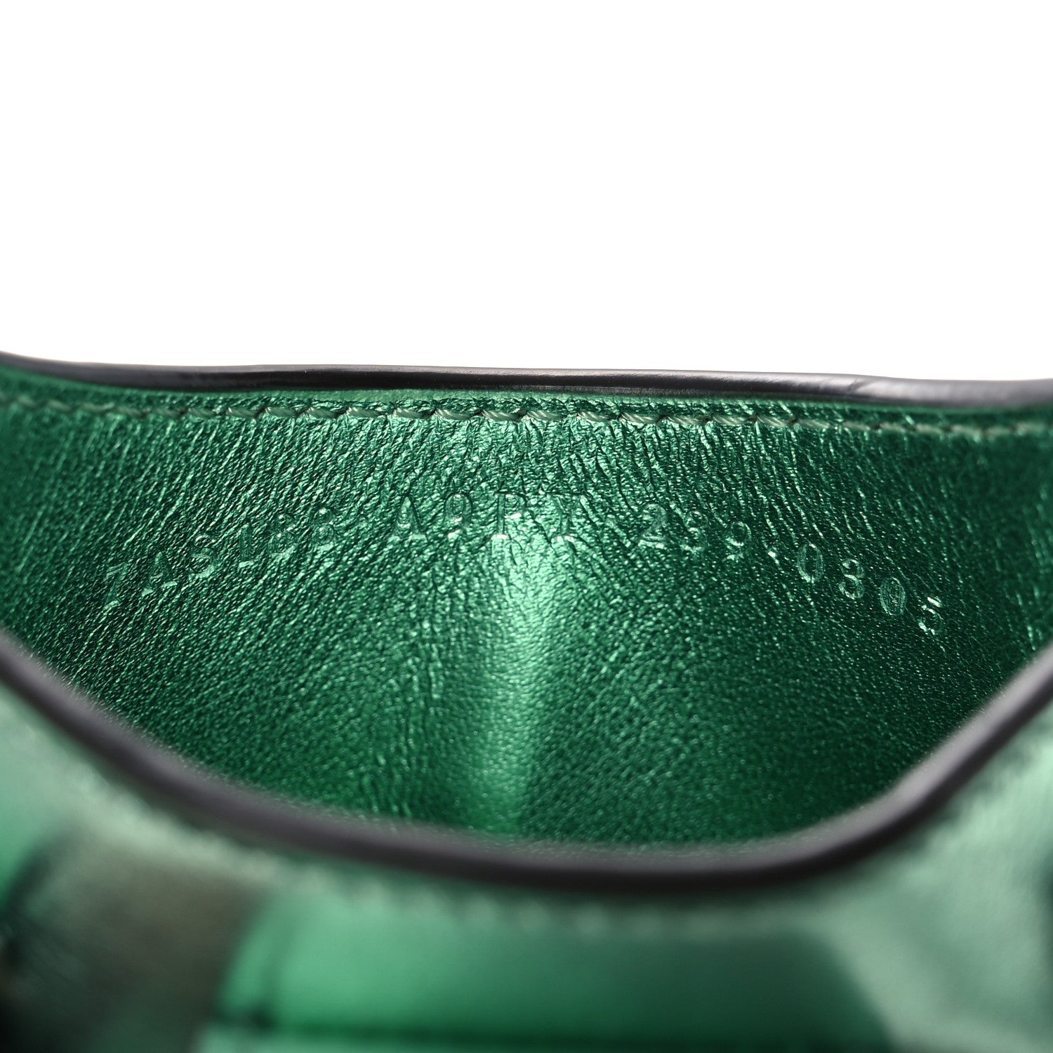 Fendi Vitello Laminato FF Diamonds Phone Pouch Verde Chiaro 7 of 12