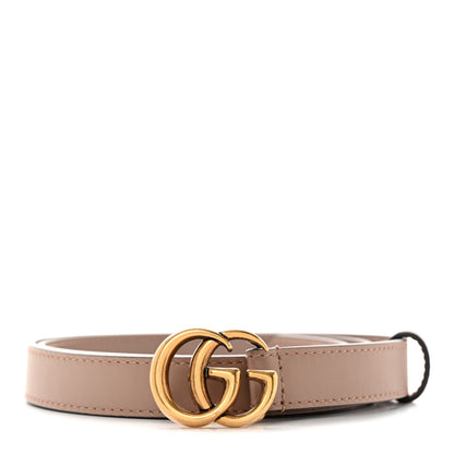 Gucci Calfskin Double G 20mm Belt 80 32 Porcelain Rose 1 of 7