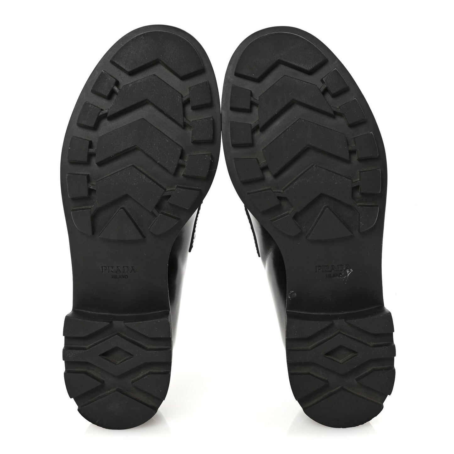 Spazzolato Metal Triangle Logo 50mm Loafers 36.5 Black