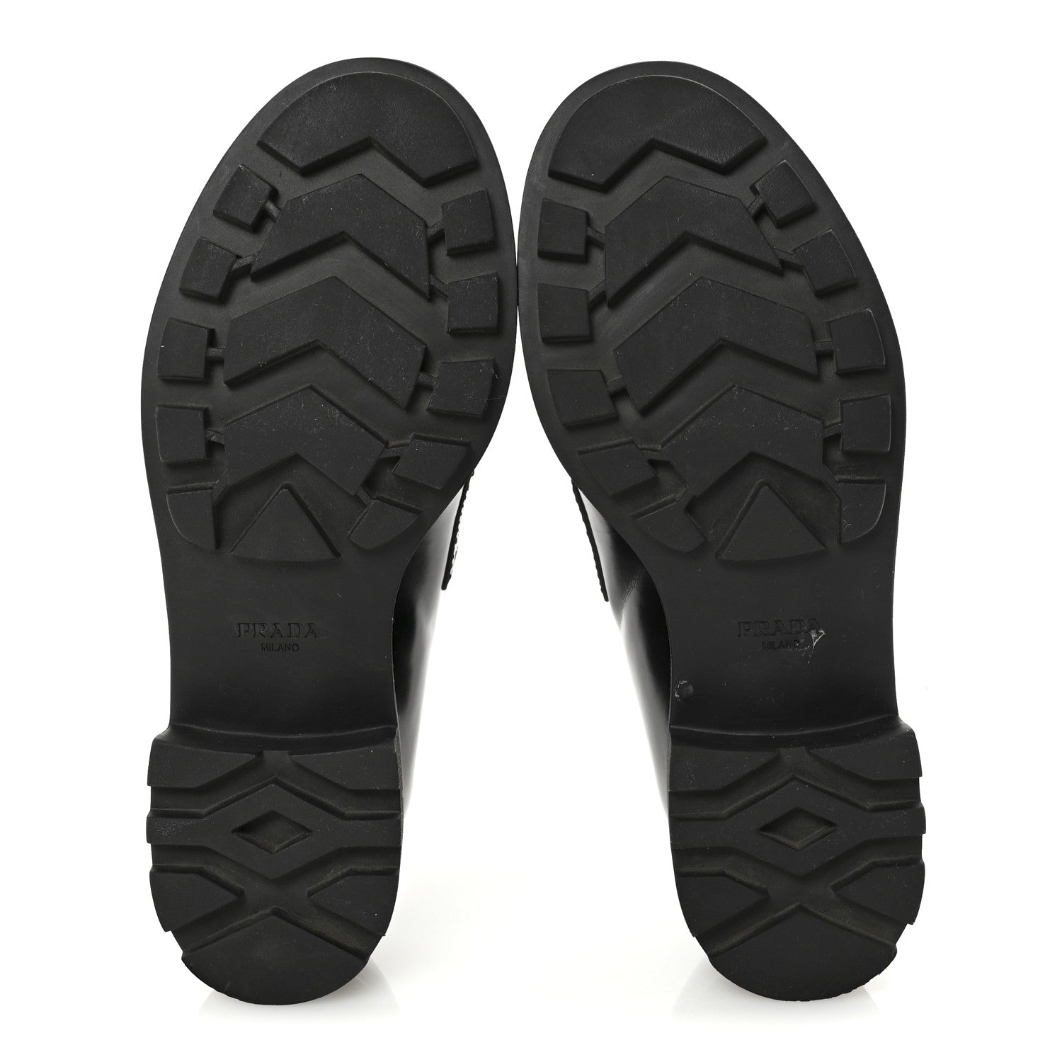 Prada Spazzolato Metal Triangle Logo 50mm Loafers 36.5 Black 6 of 10