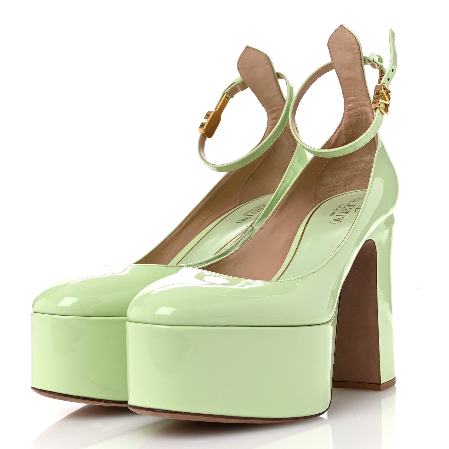 Valentino Garavani Patent Tan-Go 55/155mm Platform Pumps 38 Ambrosia 4 of 11