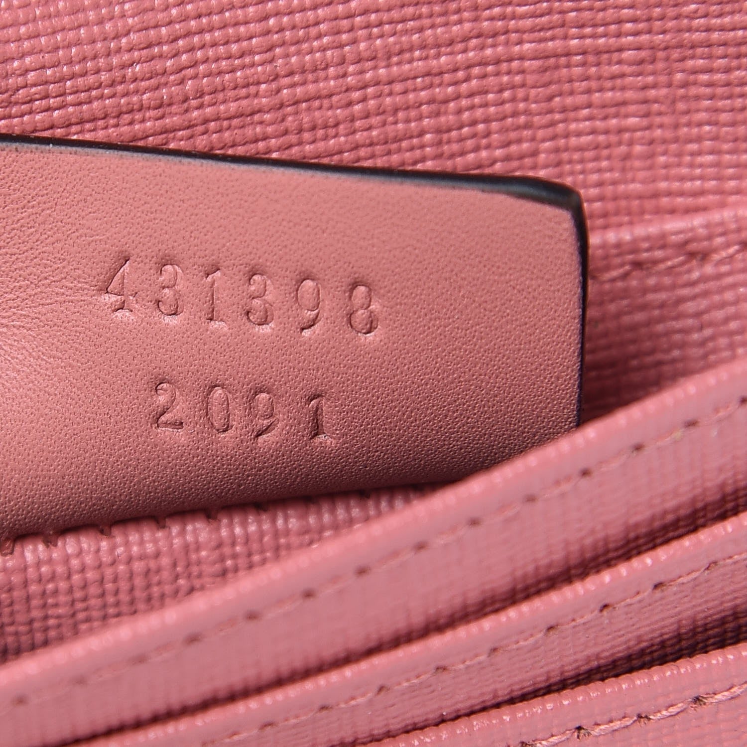 Gucci GG Supreme Monogram Face Embroidered Card Case Wallet Pink 8 of 8