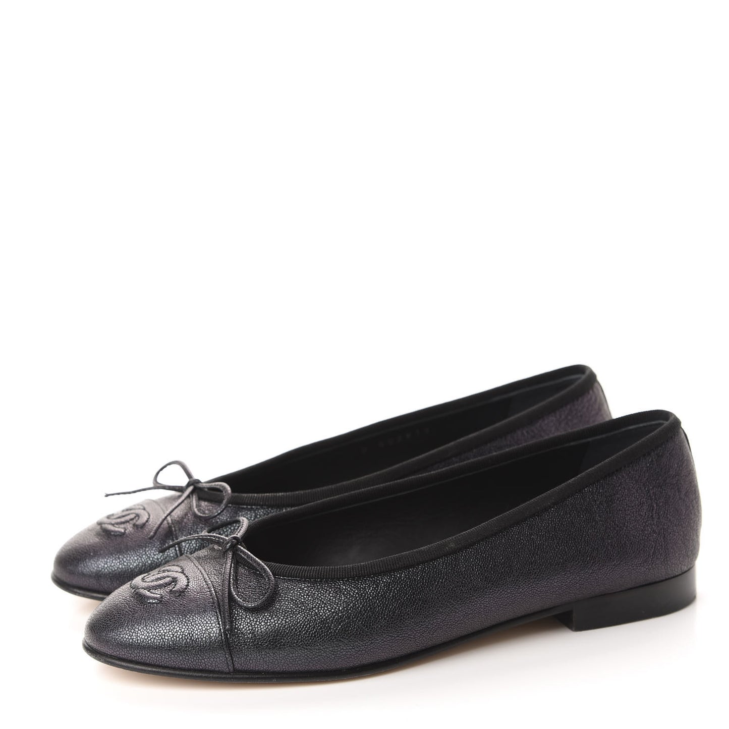 Caviar CC Cap Toe Ballerina Flats 38 Black